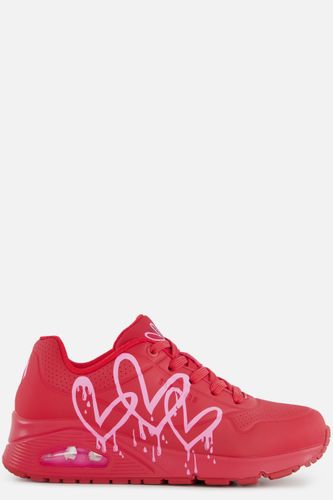 Skechers Uno Dripping Heart rood Synthetisch
