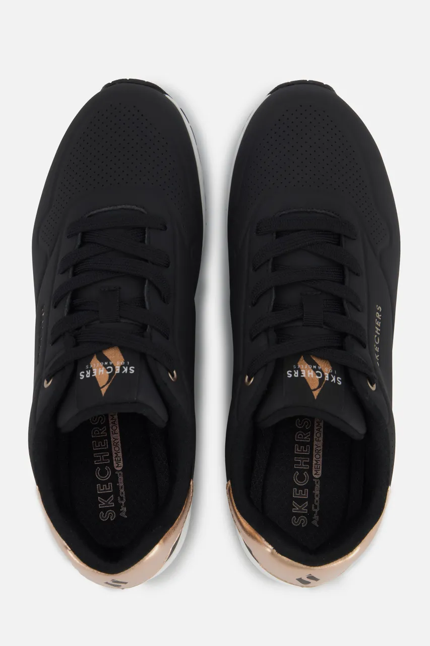 Skechers Uno Metallic Sneakers zwart Synthetisch