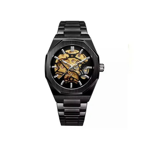 Skeleton Horloge Zwart | Waterafstotend | Cadeau Giftbox | Zwart | Automatic Horloges | Automatisch Watchwinder | Skeleton Horloges Unisex Skeleton He...