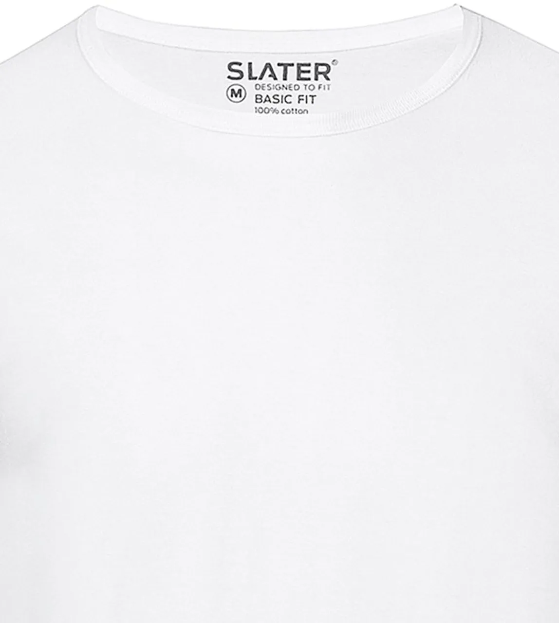 Slater 2-pack Basic Fit T-shirt Wit