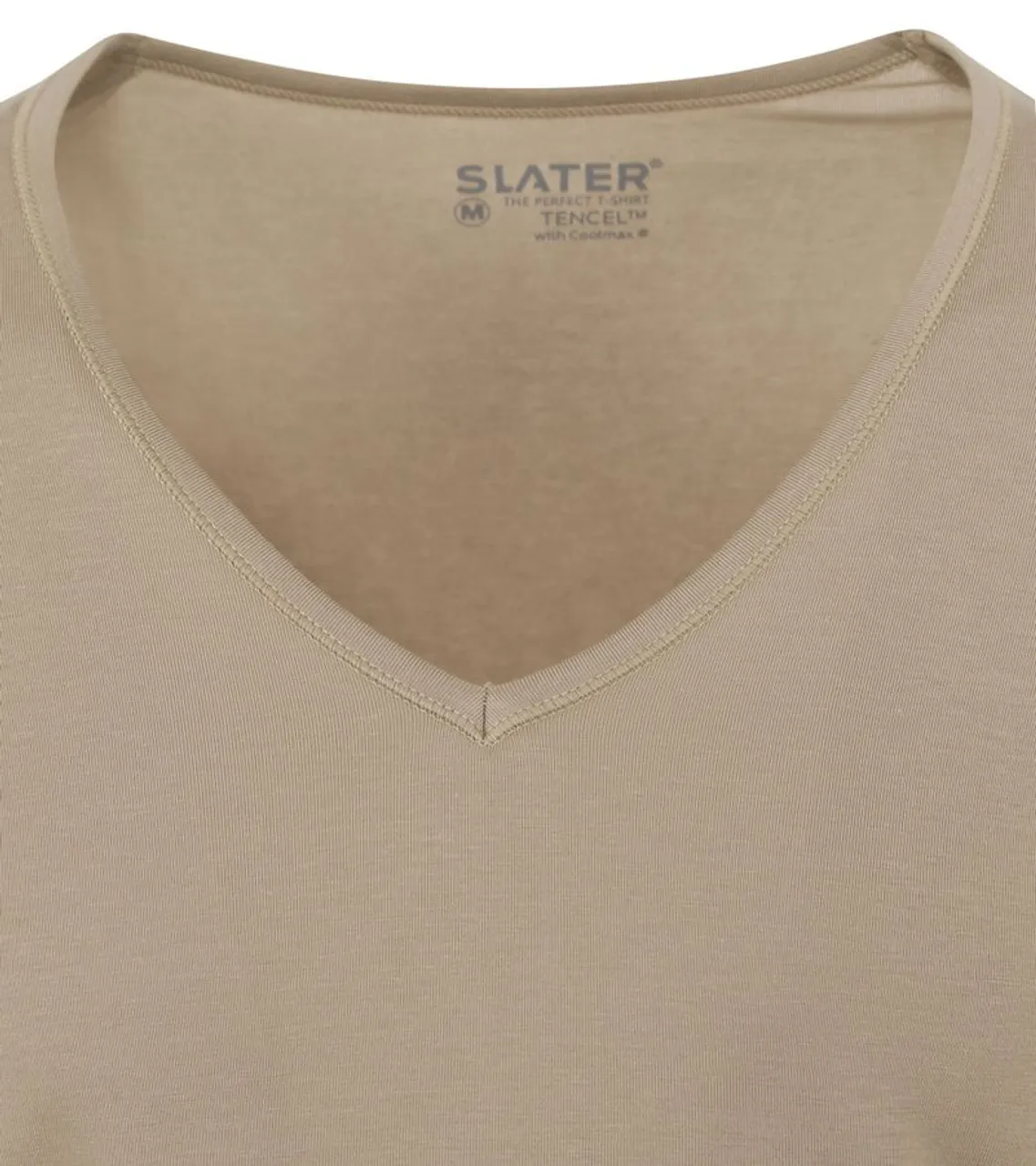 Slater 2-pack T-shirt V-hals Khaki