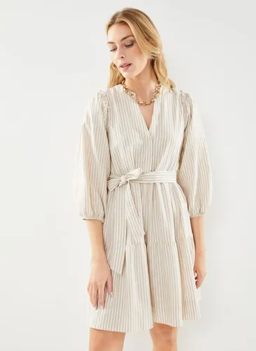 Slfhillie 3/4 Striped Short Linen Dressb by Selected Femme