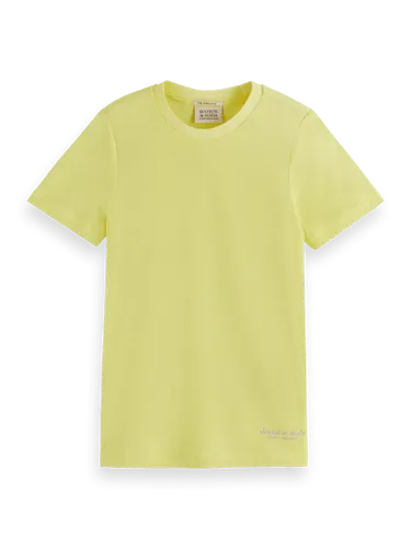 Slim-fit linen-blend T-shirt - Maat 8 - Multicolor - Meisje - T-shirt - Scotch & Soda