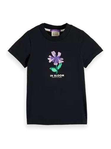 Slim fit T-shirt van biologisch katoen met artwork - Maat 8 - Multicolor - Meisje - T-shirt - Scotch & Soda
