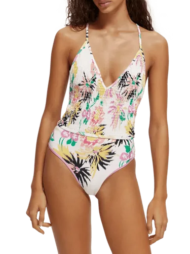 Smocked detailed  swimsuit - Maat XS - Multicolor - Vrouw - Zwemkleding - Scotch & Soda