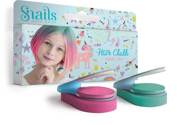Snails 510775 Set van 2 wasbare haarkrijtjes voor kinderen