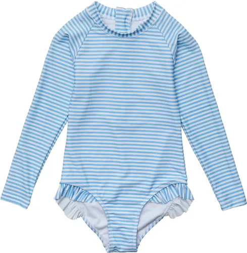 Snapper Rock - UV Zwempak voor meisjes - Lange mouw - Gestreept - Cornflower blauw
