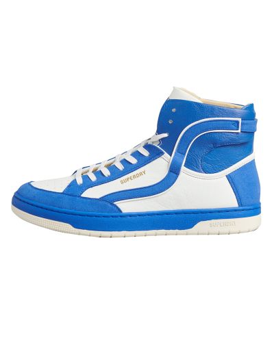Sneakers hoog 'Vegane Vintage'  blauw / wit