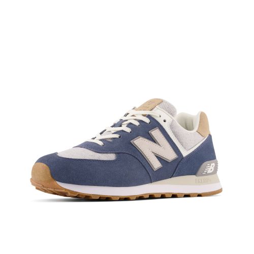 Sneakers laag '574'  crème / donkerblauw / wit