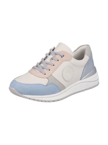 Sneakers laag  crème / lichtblauw / grijs / rosa