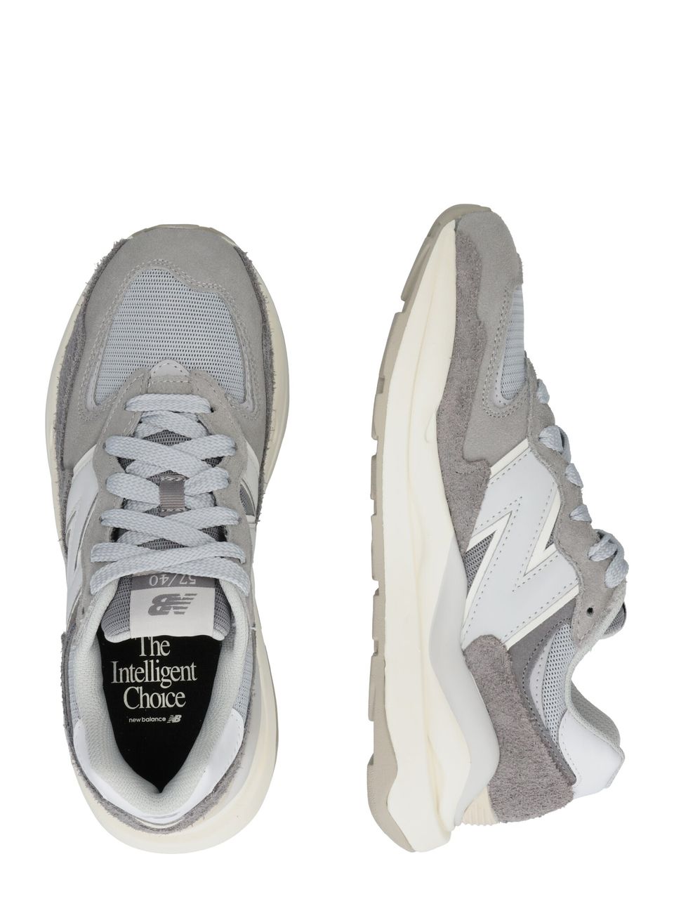 Sneakers laag  grijs / lichtgrijs / wit