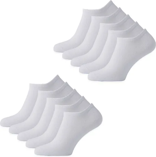 Sokjes.nl® 10 paar Witte enkelsokken
