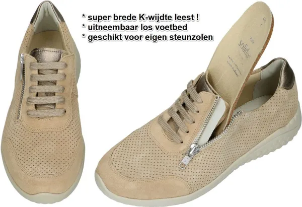 Solidus -Dames - camel - sneakers