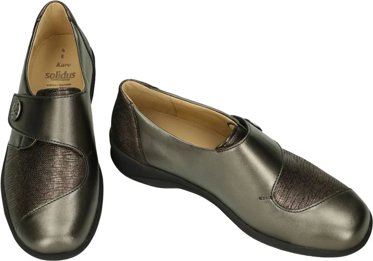 Solidus -Dames - grijs donker - lage gesloten schoenen