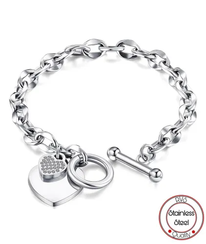 Soraro Armband Dames | Zirkonia | Zilver | Hartje | Zirkonia Armbanden | Cadeau voor haar | verjaardag vrouw | Moederdag | Moederdag cadeau