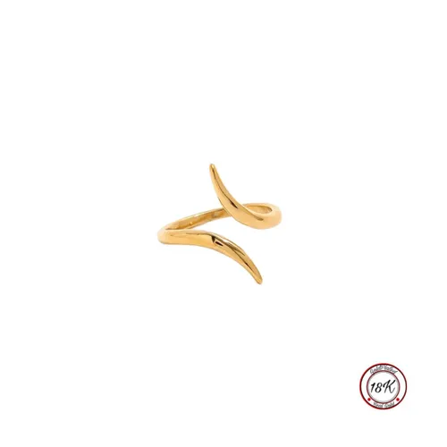 Soraro High End Geometrische Ring | 18K Goldplated | Goud | Elegante Ring | Dames Ring | Klemring | Vrouwen Cadeau | Moederdag | Moederdag cadeau