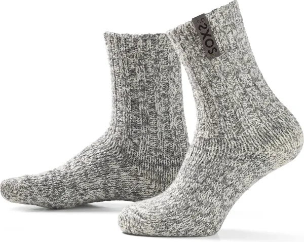 SOXS® Wollen sokken | SOX3627 | Grijs | Kuithoogte |