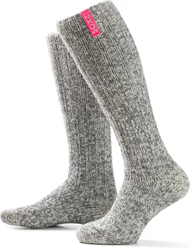 SOXS.co® Wollen sokken | SOX3110 | Grijs | Kniehoogte |
