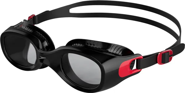 Speedo Futura Classic Zwart/Rood Unisex Zwembril - Maat One Size