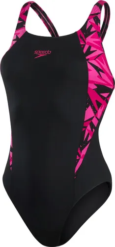 Speedo HyperBoom Splice Muscleback Zwart/Roze Dames Sportbadpak