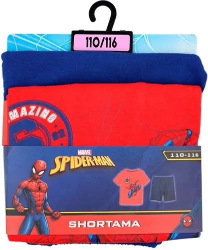 Spiderman - shortama - pyjama - pyjamaset - rood - zwart