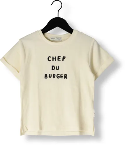 Sproet & Sprout Jongens Polo's & T-shirts Terry T-shirt Chef Du Burger - Beige