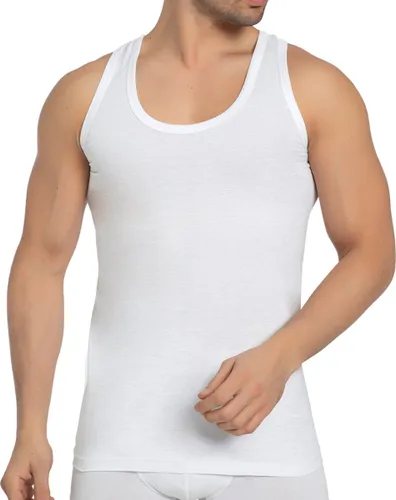 SPRUCE UP - Onderhemden - Hemden heren - Onderhemd heren - Wit - 100% Katoen - Tanktop heren - Heren ondergoed - Ronde hals