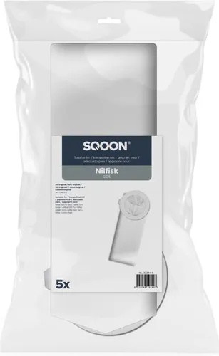 SQOON® - Stofzuigerzakken geschikt voor Nilfisk GD5 / GD5 FLY / rugstofzuiger - 5 stuks