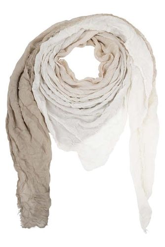 Squared Scarf Beige Green Dip Dye With Cashmere Beige, Groen