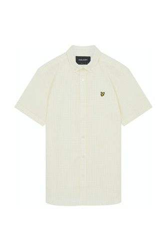 Ss Gingham Shirt White/lemon