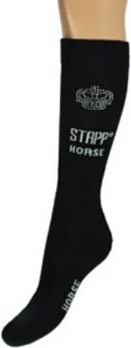 Stapp Horse Sokken Kroon Strass Black/Strass Silver - 35-38 | Paardrijsokken