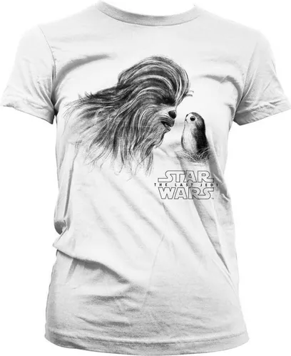 Star Wars Dames Tshirt -XL- Chewbacca & Porg Wit