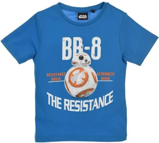 Star Wars - T-shirt - Model "BB-8 The Resistance Droid" - Donkerblauw - 104 cm - 4 jaar - 100% Katoen