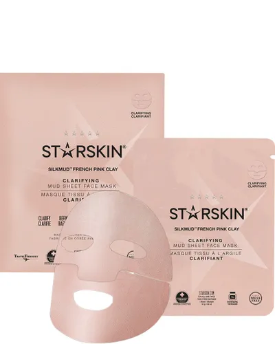 Starskin Essentials SILKMUD™ PINK FRENCH CLAY PURIFYING MUD SHEET MASK