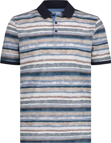 State of Art - Polo Strepen Blauw - Modern-fit - Heren Poloshirt