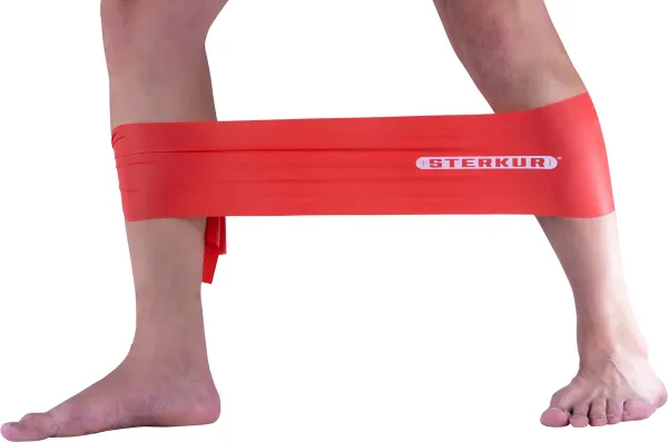 Sterkur® weerstandsband medium weerstand rood - Resistance band - Stretchband – Fitness elastiek – Workout band – Home workout – Weerstandband – Resis...
