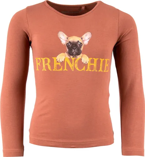 Stones And Bones Meisjes Tshirt Blissed Frenchie Brown - 116