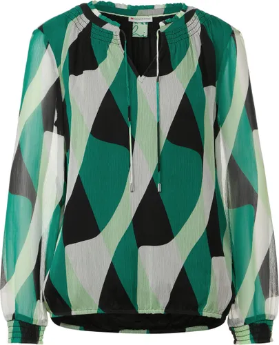Street One Printed chiffon blouse with smock detail