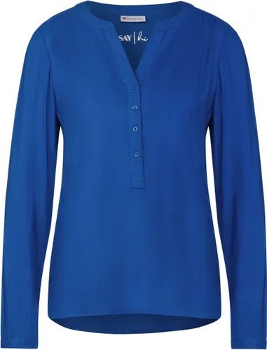 Street One Style QR Bamika Solid - Dames Blouse - fresh intense gentle blue