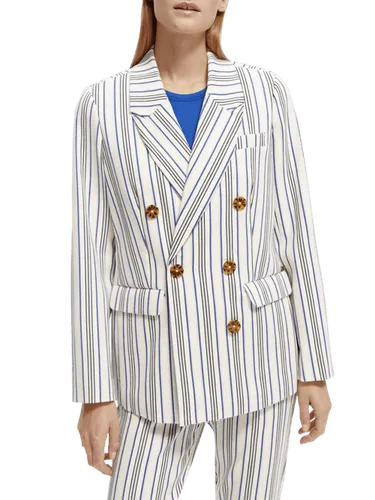 Striped double breasted blazer - Maat XS - Multicolor - Vrouw - Blazer - Scotch & Soda