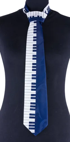 Stropdas pianotoetsen, blauw