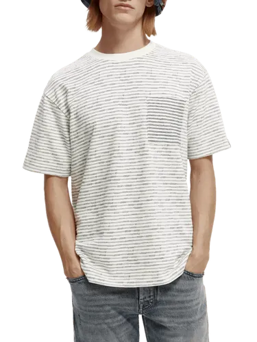Structured striped pocket T-shirt in Organic Cotton - Maat XXL - Multicolor - Man - T-shirt - Scotch & Soda