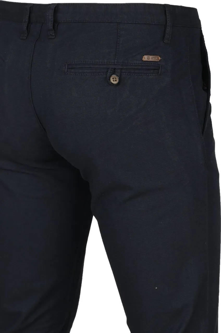 Suitable Chino Dessin Donkerblauw