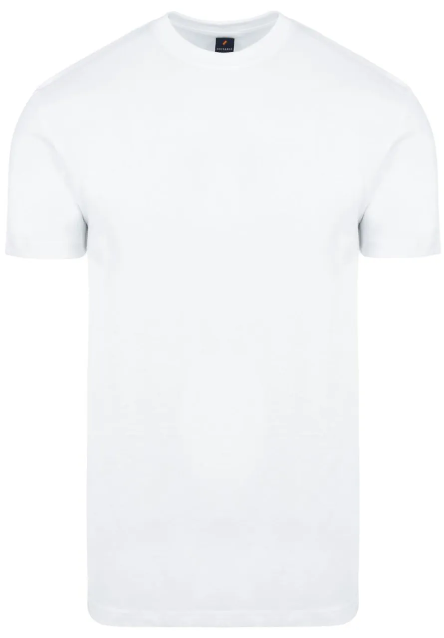 Suitable Obra T-Shirt Hoge Ronde Hals Wit 6-Pack