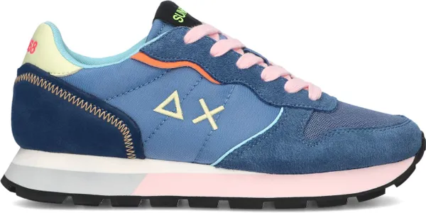 SUN68 Dames Lage Sneakers Ally Color Explosion - Blauw