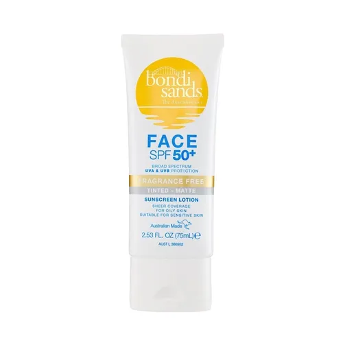 Sunscreen Face Lotion SPF 50 Fragrance Free Matte Tinted