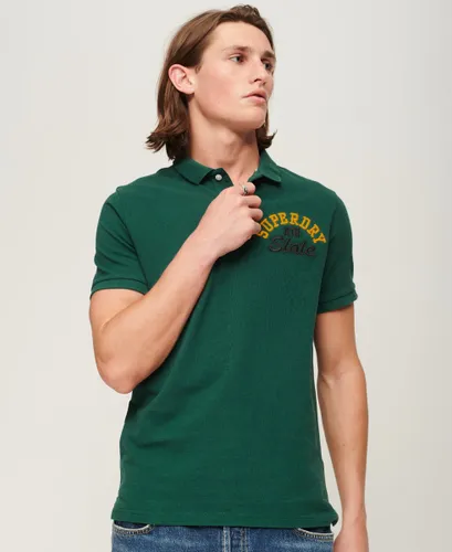 Superdry Applique Classic Fit Heren Polo - Groen
