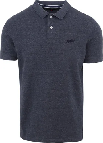Superdry Classic Pique Polo Heren Poloshirt - Donkerblauw