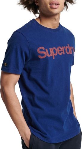 Superdry - Classic T-Shirt Logo Blauw - M - Modern-fit