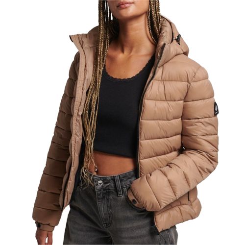 Superdry Hooded Classic Fuji Puffer Jas Dames